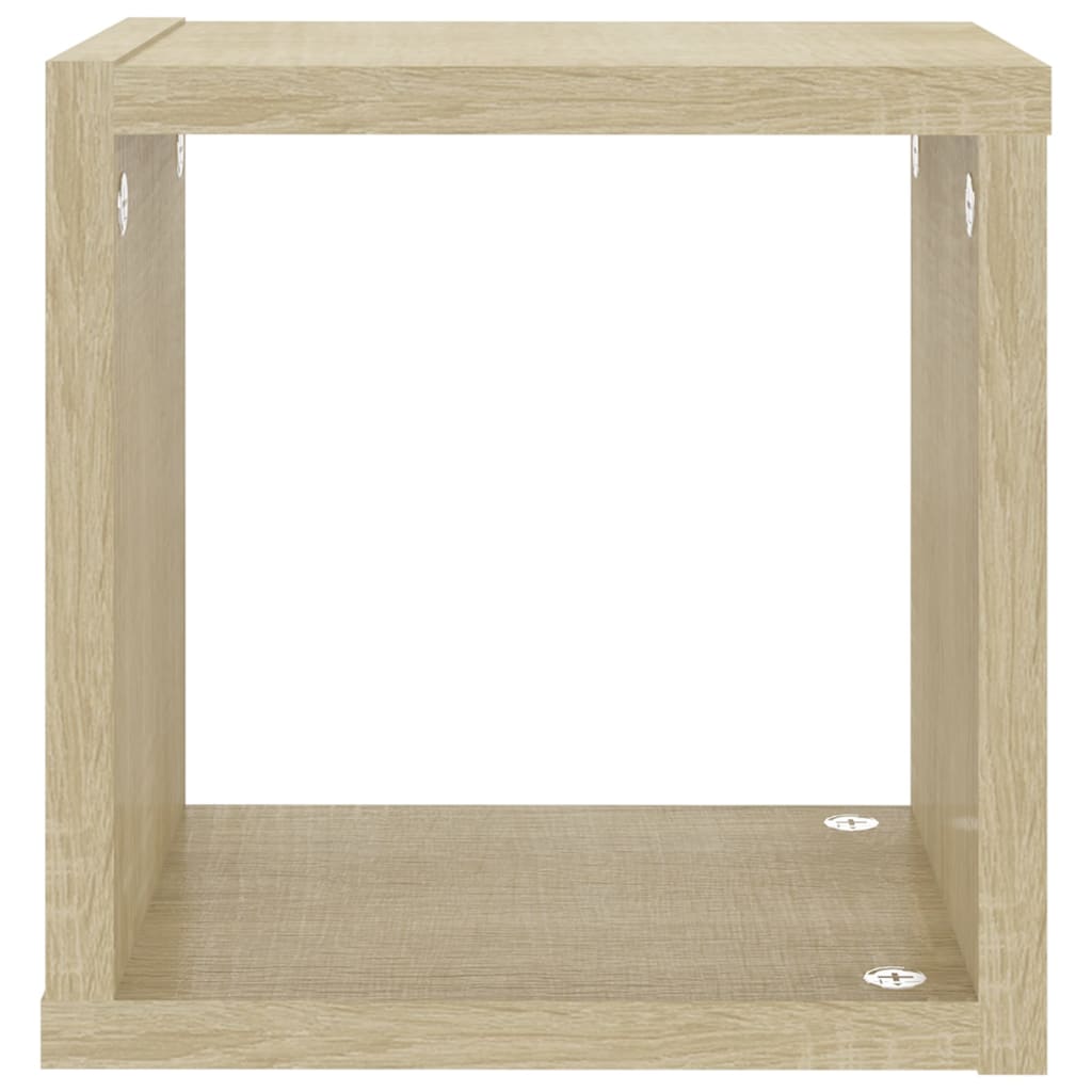 vidaXL Wall Cube Shelves 4 pcs Sonoma Oak 8.7"x5.9"x8.7"