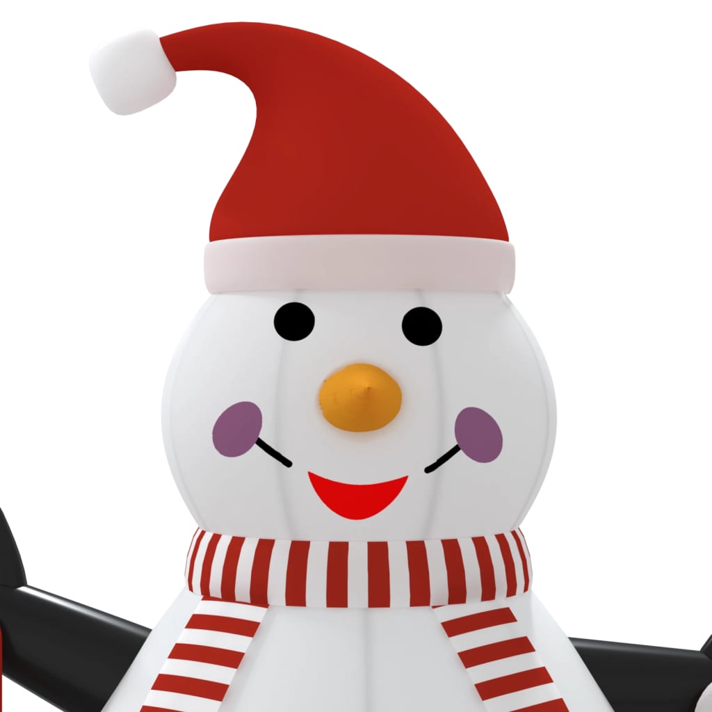 vidaXL Inflatable Snowman with LEDs 12 ft