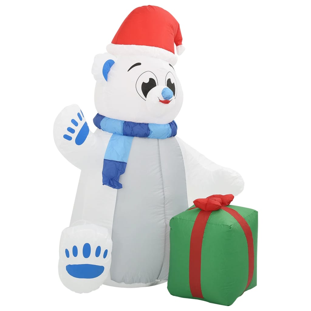 vidaXL Christmas Inflatable Polar Bear LED Indoor and Outdoor 7.9'