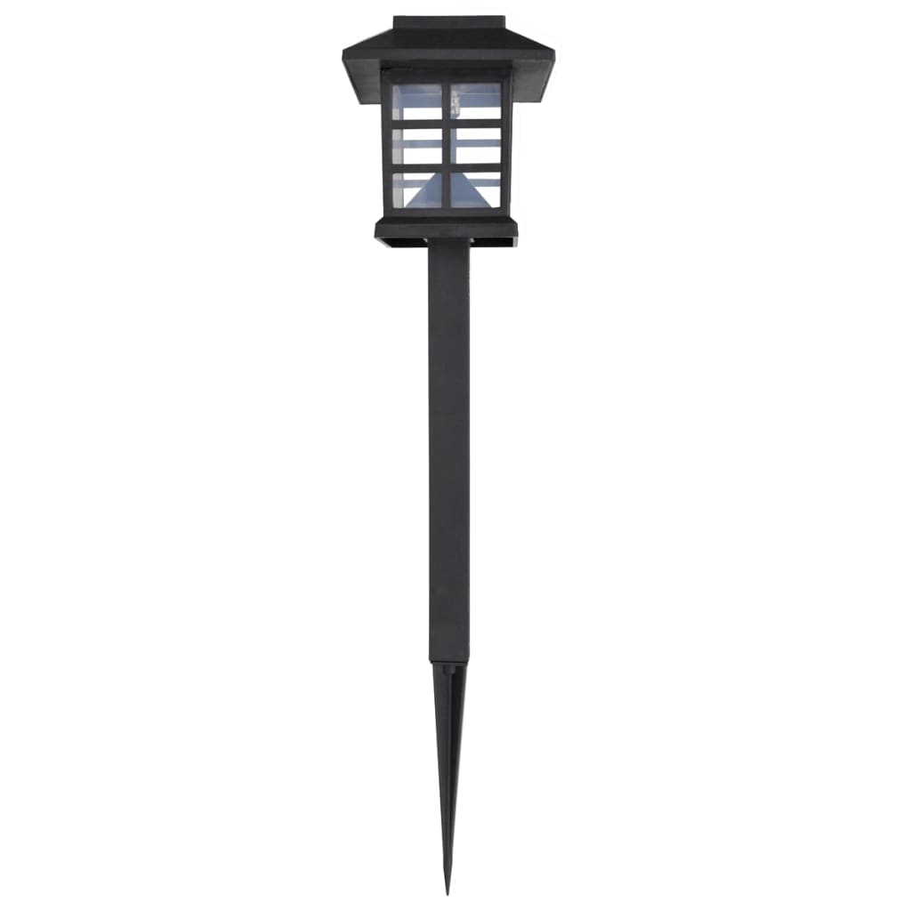 vidaXL Outdoor Solar Lamp LED Light Set 12 pcs with Spike 3.4"x3.4"x15"