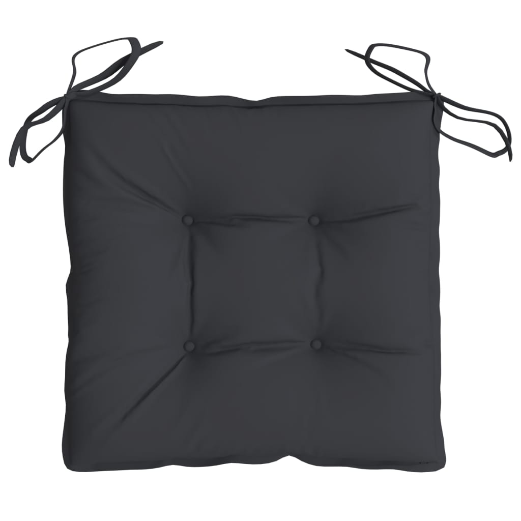vidaXL Chair Cushions 4 pcs Black 15.7x15.7"x2.8" Fabric"