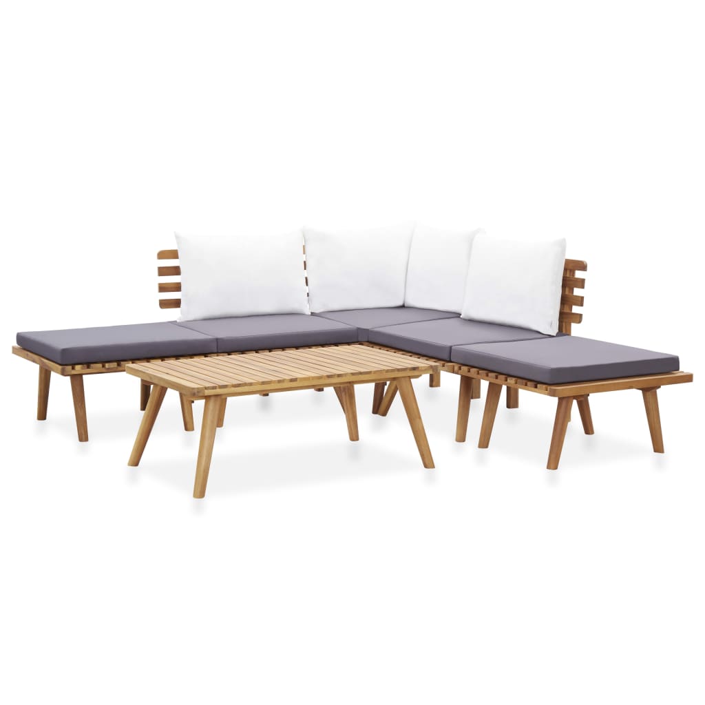 vidaXL 6 Piece Patio Lounge Set Solid Wood Acacia