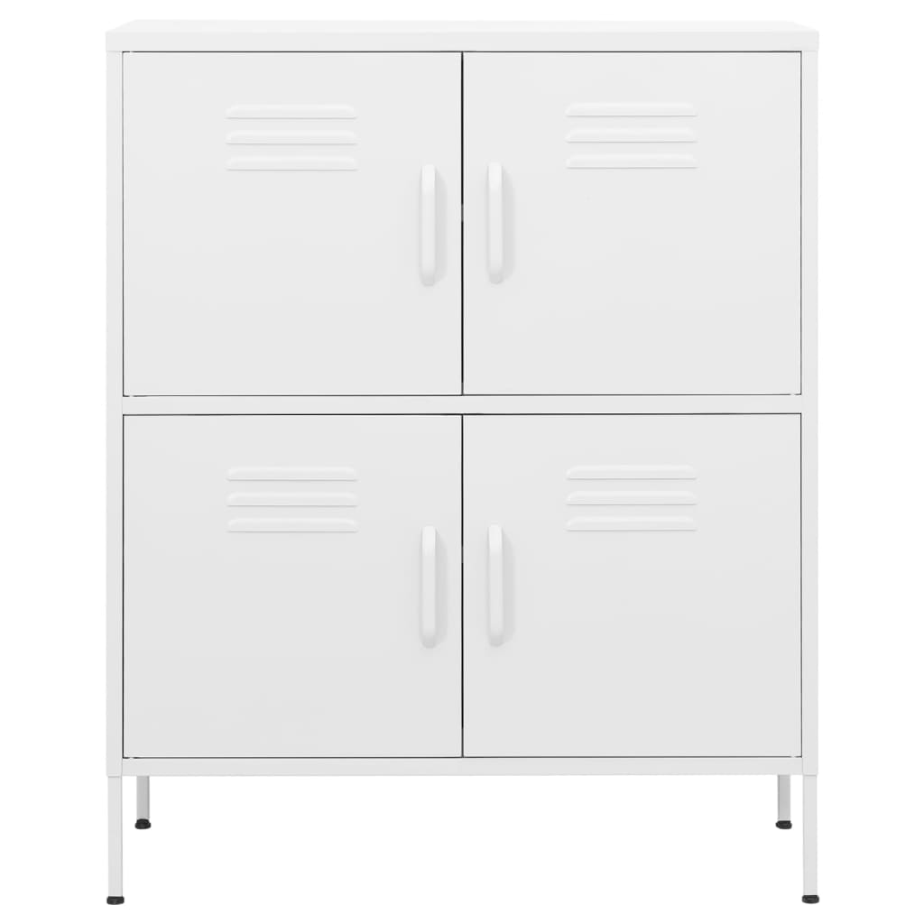 vidaXL Storage Cabinet White 31.5"x13.8"x40" Steel