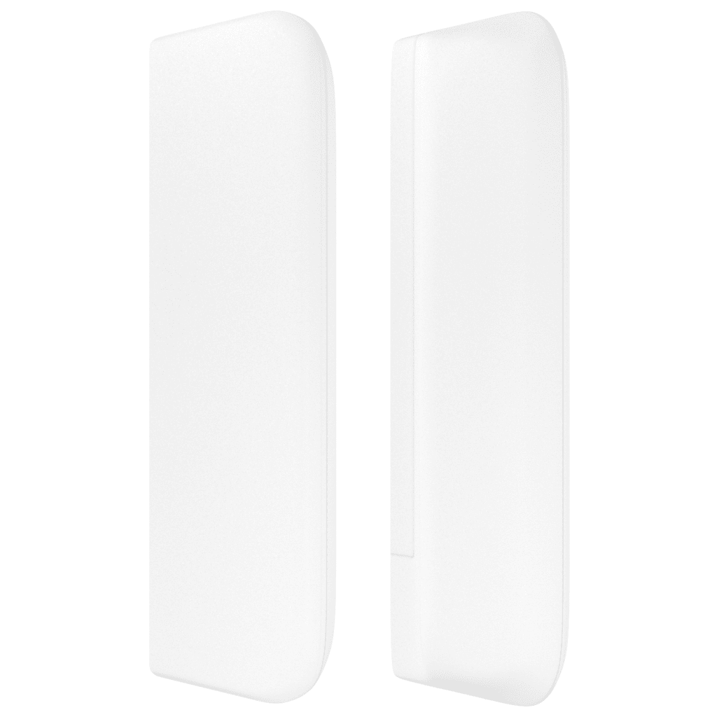 vidaXL LED Headboard White 57.9"x6.3"x30.7"/34.6" Faux Leather