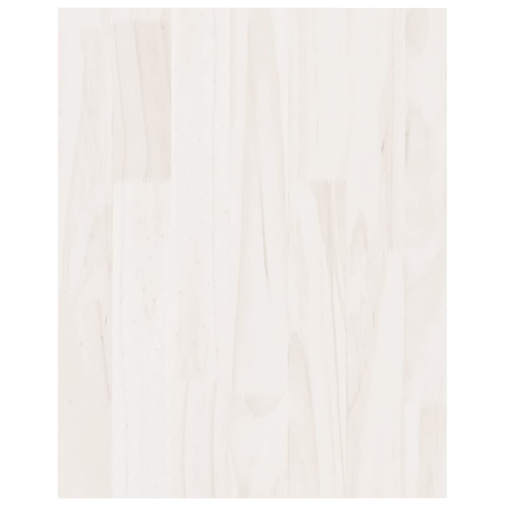 vidaXL TV Stand White 27.6"x13"x16.5" Solid Wood Pine
