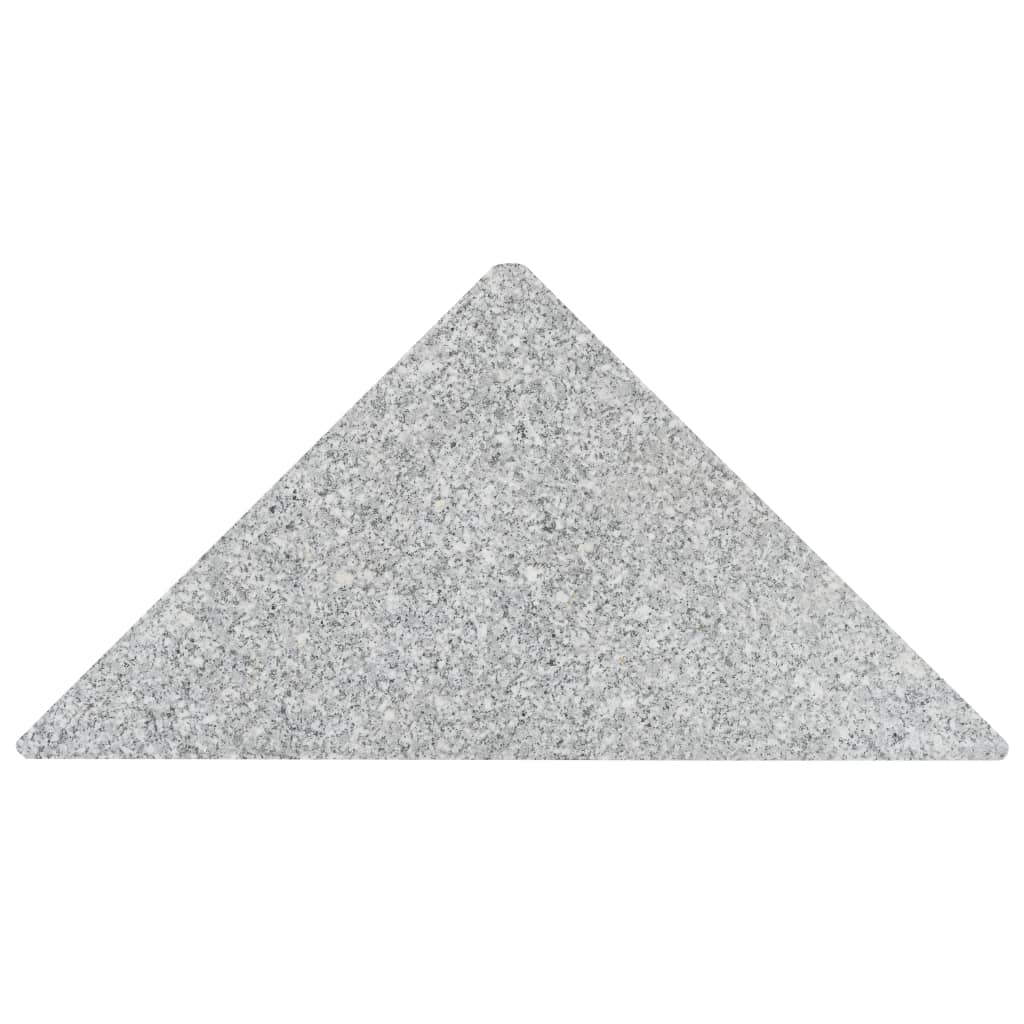 vidaXL Umbrella Weight Plates 4 pcs Gray Granite Triangular 132.3 lb