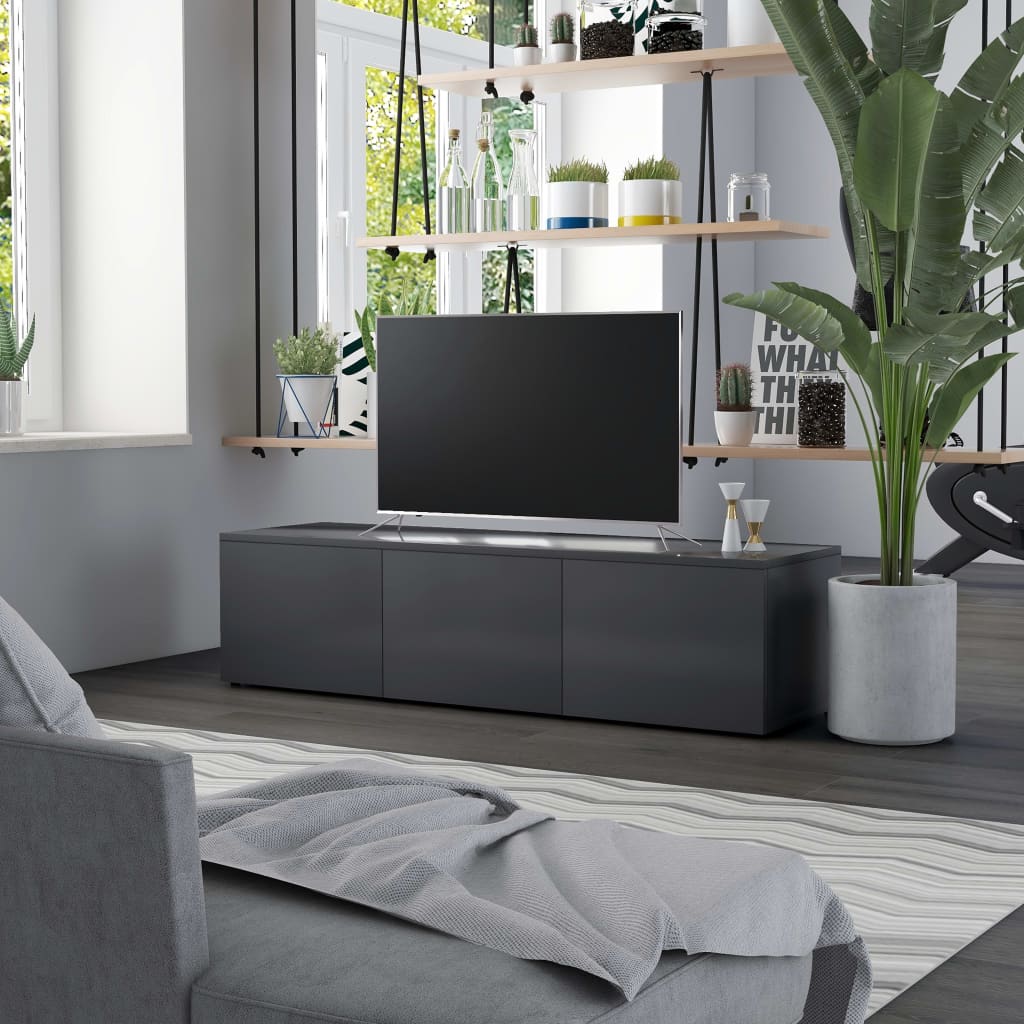 vidaXL TV Stand Gray 47.2"x13.4"x11.8" Engineered Wood