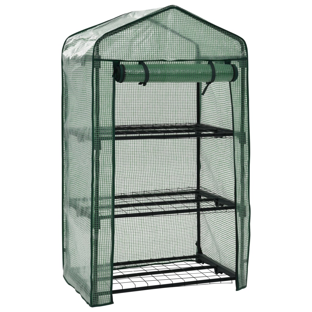 vidaXL 3-Tier Mini Greenhouse 27.2"x19.3"x49.2"