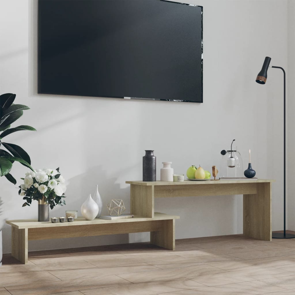 vidaXL TV Stand Sonoma Oak 70.9"x11.8"x16.9" Engineered Wood