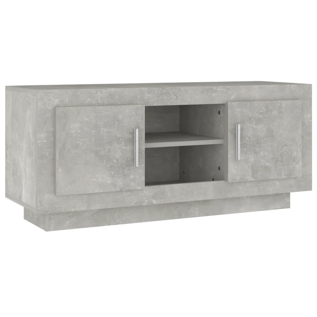 vidaXL TV Stand Concrete Gray 40.2"x13.8"x17.7" Engineered Wood