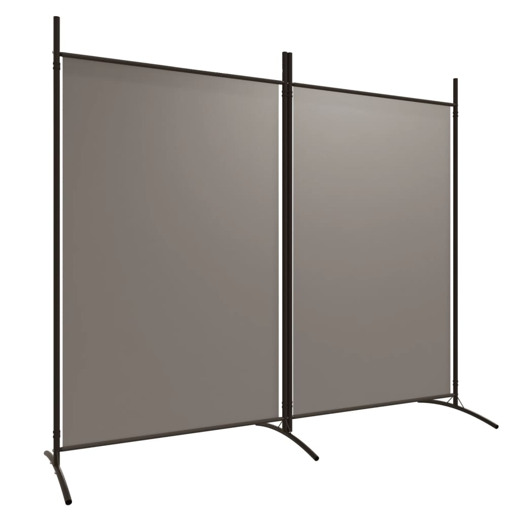 vidaXL 2-Panel Room Divider Anthracite 68.9"x70.9" Fabric
