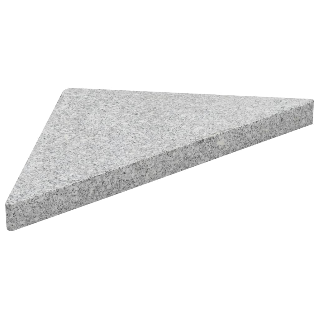 vidaXL Umbrella Weight Plates 4 pcs Gray Granite Triangular 132.3 lb