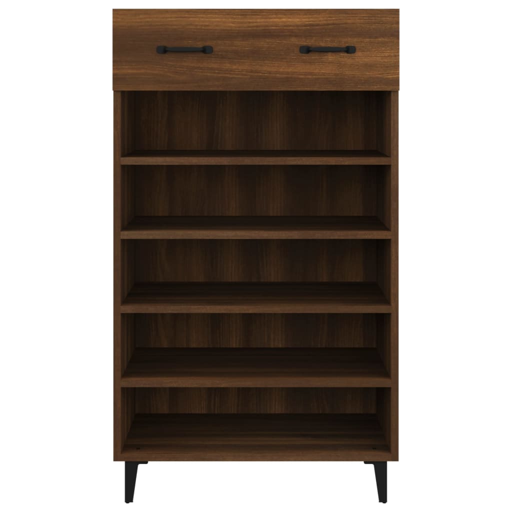 vidaXL Shoe Cabinet Brown Oak 23.6"x13.8"x41.3" Engineered Wood