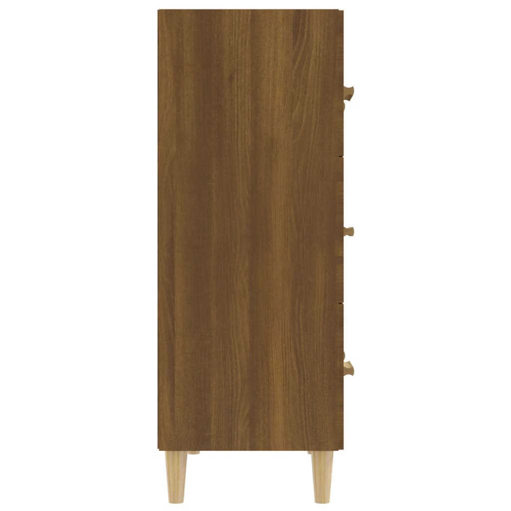 vidaXL Sideboard Brown Oak 27.6"x13.4"x35.4" Engineered Wood