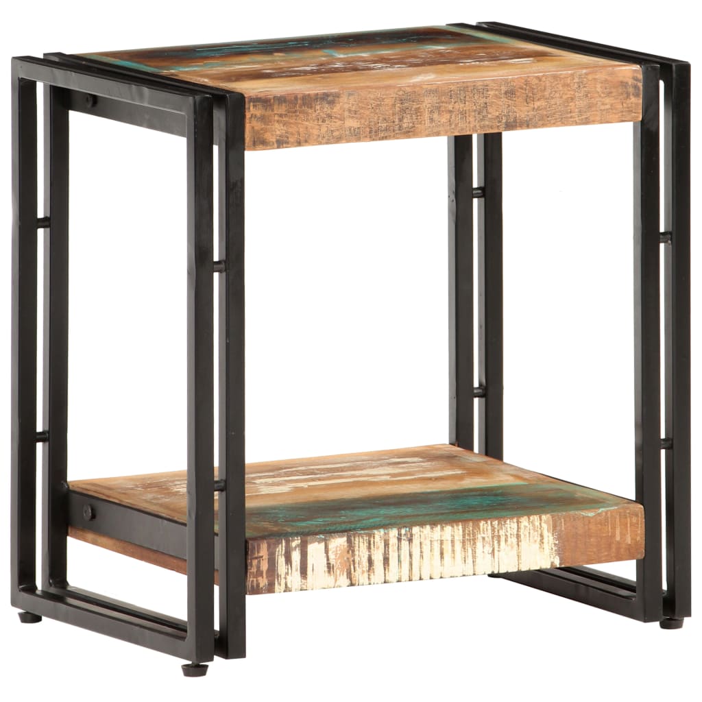 vidaXL Side Table 15.7"x11.8"x15.7" Solid Reclaimed Wood