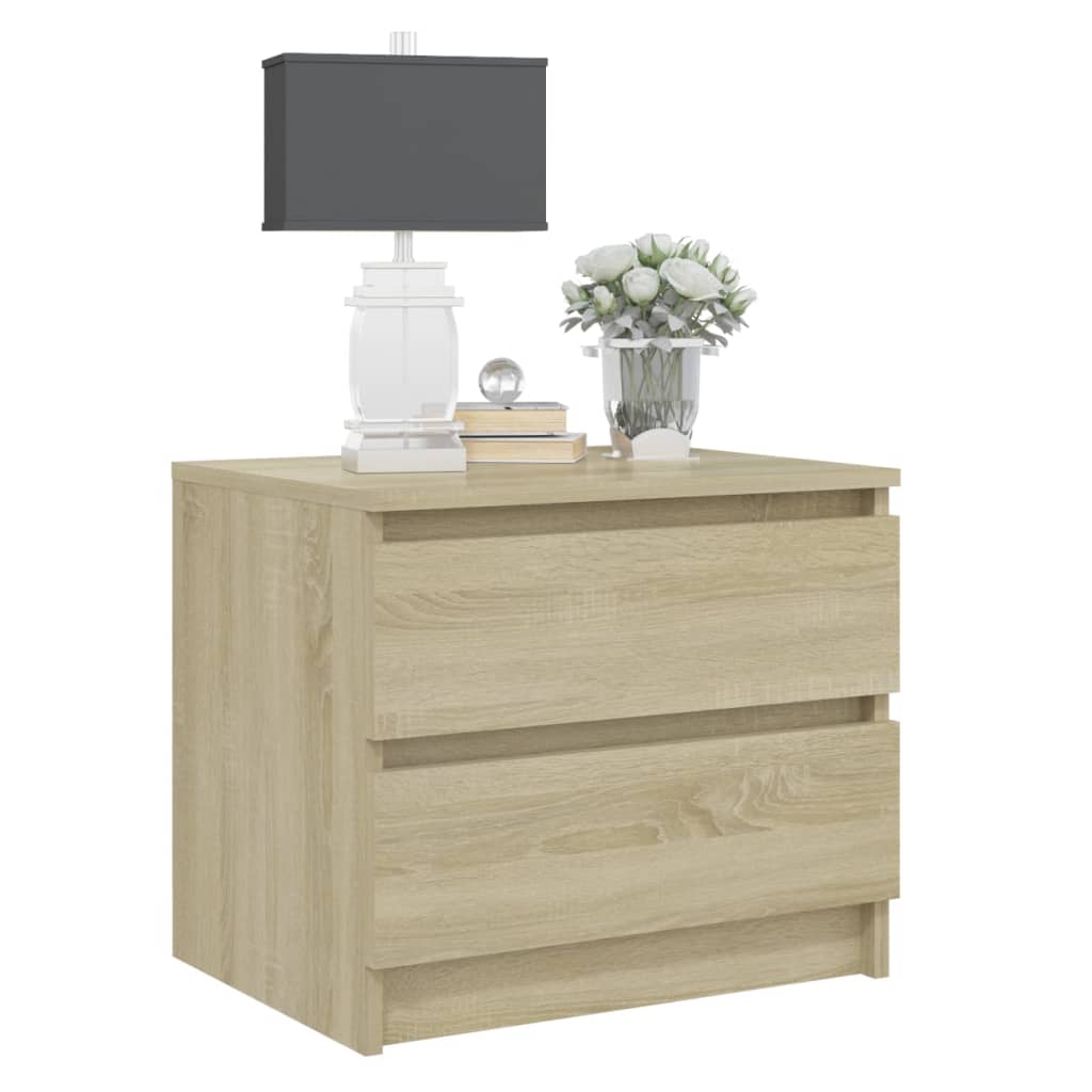 vidaXL Side Cabinets 2 pcs Sonoma Oak 19.7"x15.4"x17.1" Engineered Wood