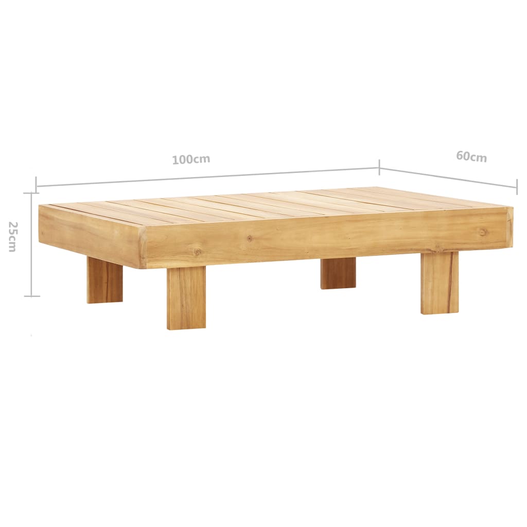vidaXL Coffee Table 39.4" x 23.6" x 9.8" Solid Acacia Wood