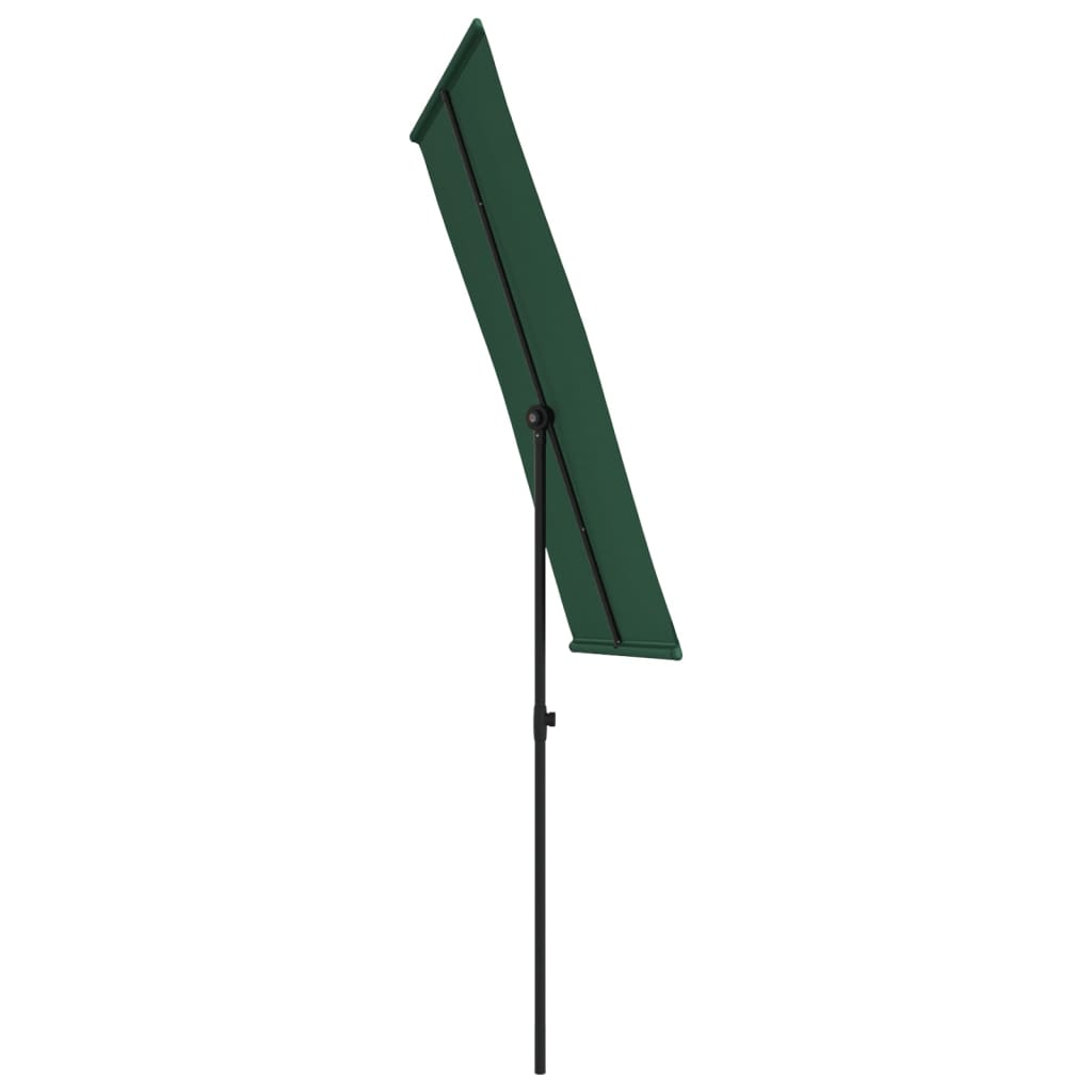 vidaXL Outdoor Parasol with Aluminum Pole 70.9"x43.3" Green