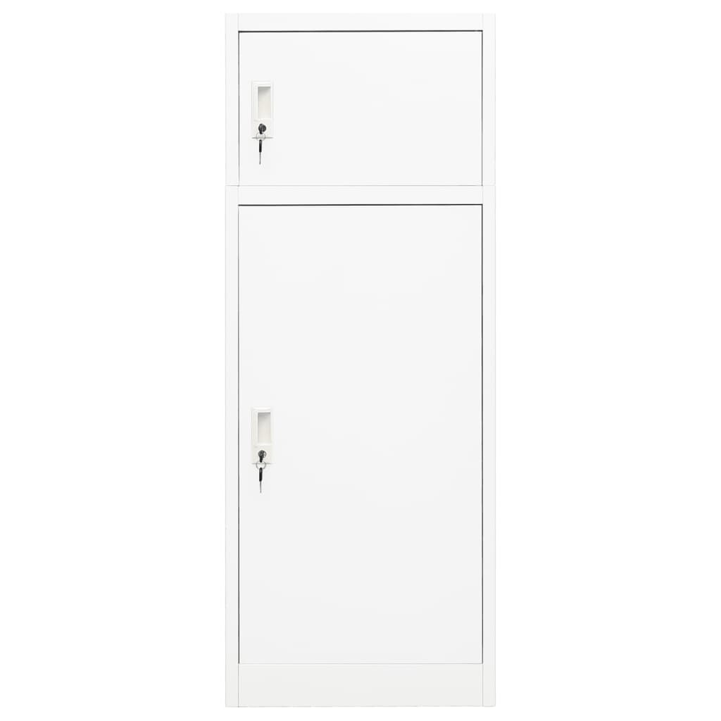 vidaXL Saddle Cabinet White 20.9"x20.9"x55.1" Steel