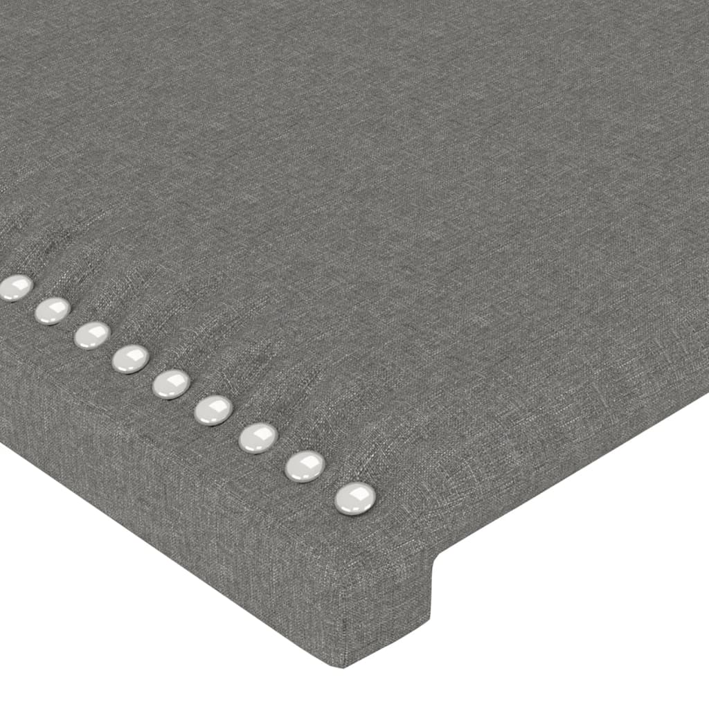 vidaXL LED Headboard Dark Gray 39.4"x2"x46.5"/50.4" Fabric