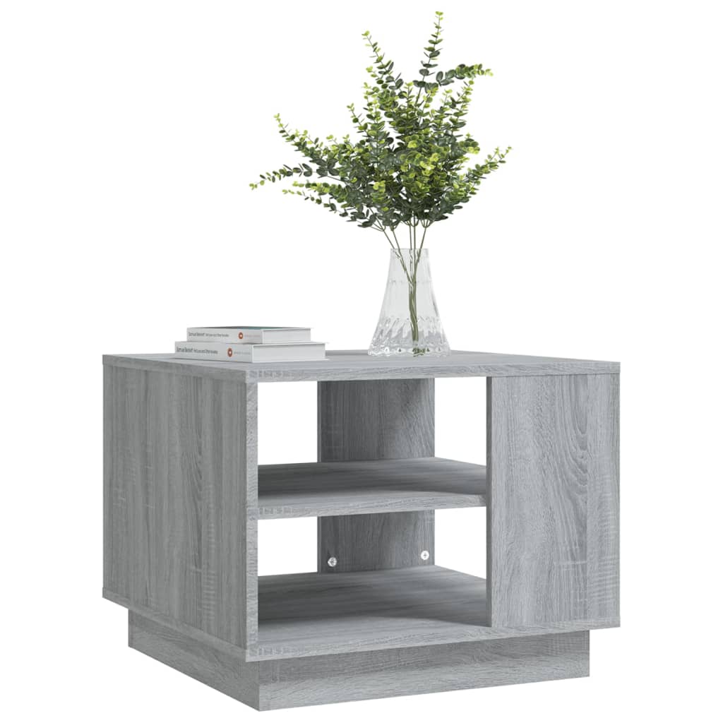 vidaXL Coffee Table Gray Sonoma 21.7"x21.7"x16.9" Engineered Wood