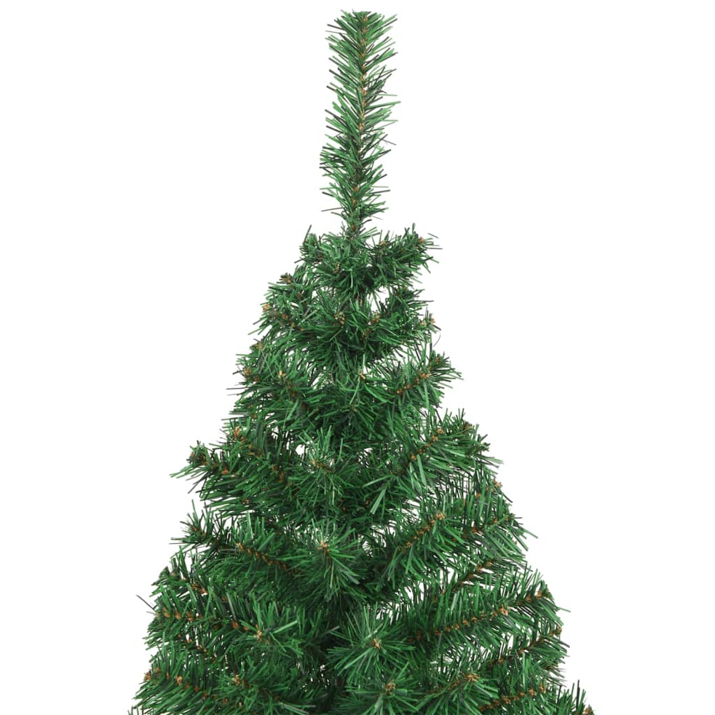 vidaXL Artificial Christmas Tree with Thick Branches Green 8 ft PVC