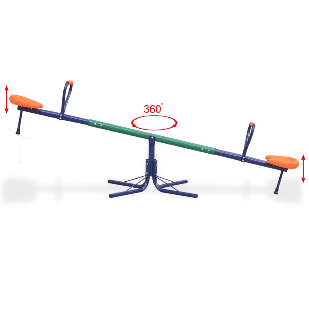 vidaXL 360-Degree Rotating Seesaw Orange