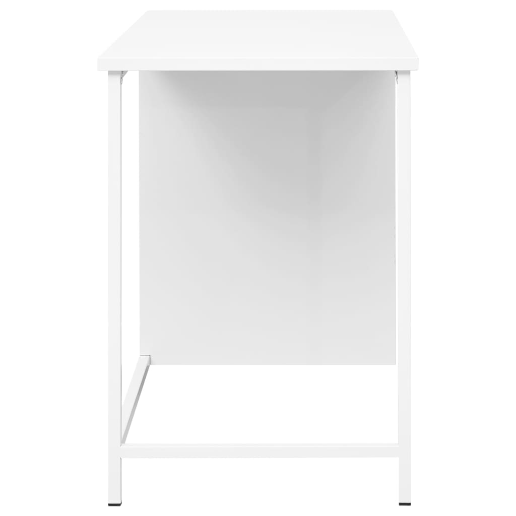 vidaXL Industrial Desk with Drawers White 41.3"x20.5"x29.5" Steel
