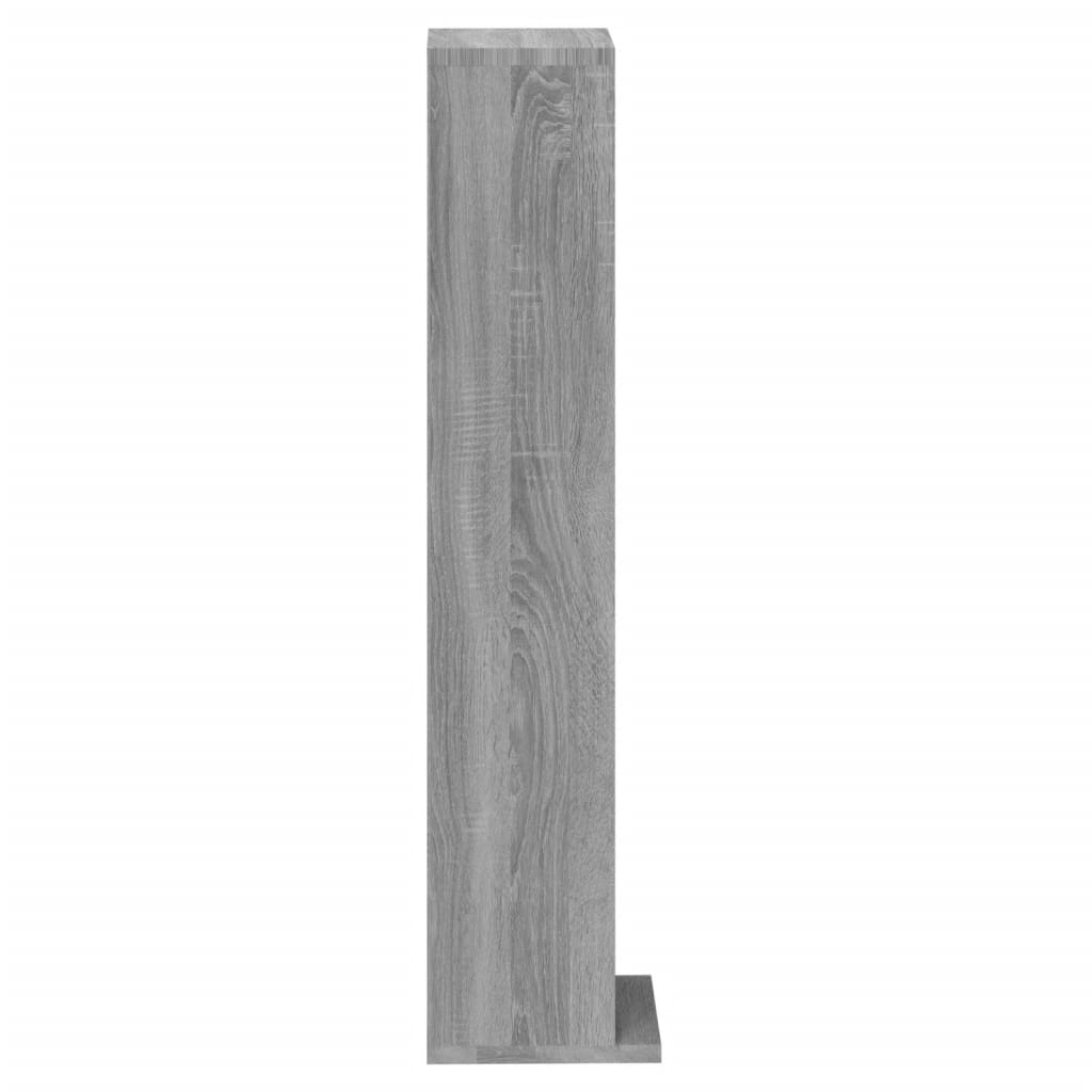 vidaXL CD Cabinet Gray Sonoma 8.3"x7.9"x34.6" Engineered Wood