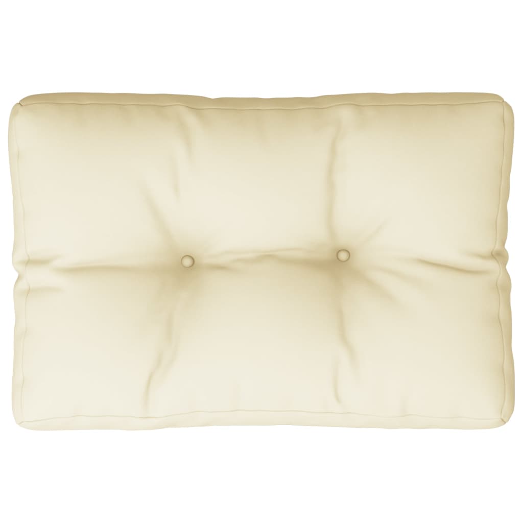 vidaXL Pallet Cushion Cream 19.7"x15.7"x4.7" Fabric