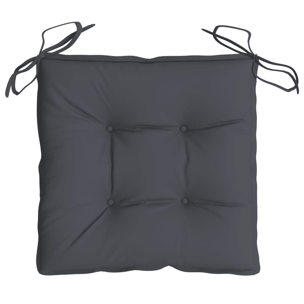vidaXL Chair Cushions 2 pcs Anthracite 15.7"x15.7"x2.8" Oxford Fabric