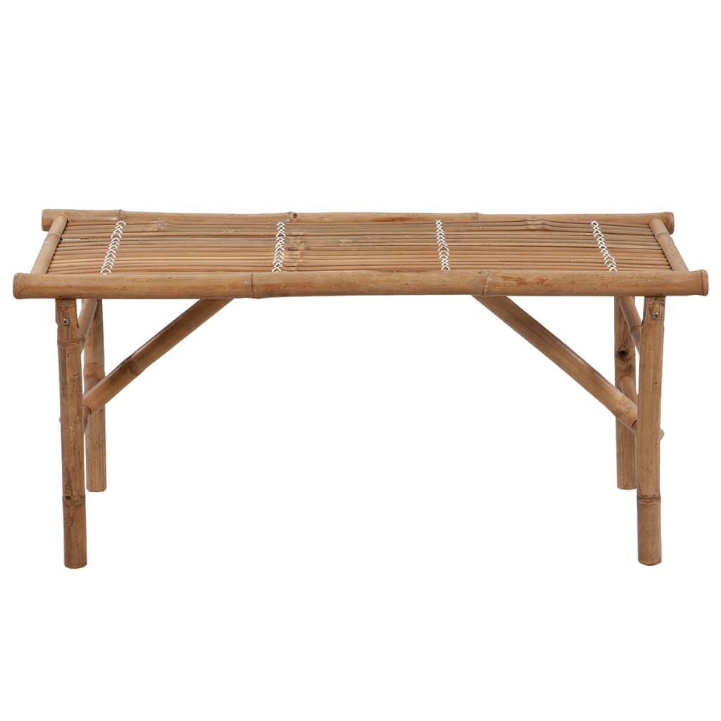 vidaXL Folding Patio Bench with Cushion 46.5" Bamboo