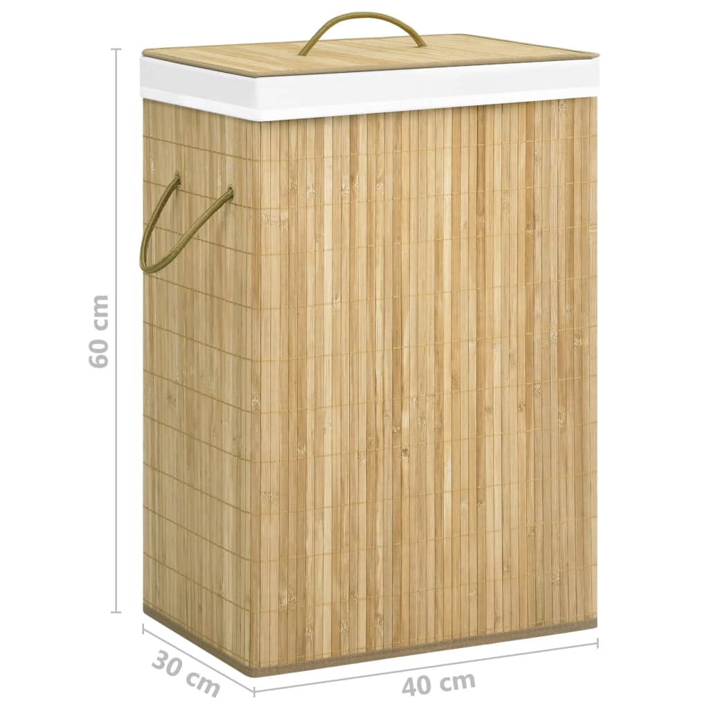 vidaXL Bamboo Laundry Basket 19 gal