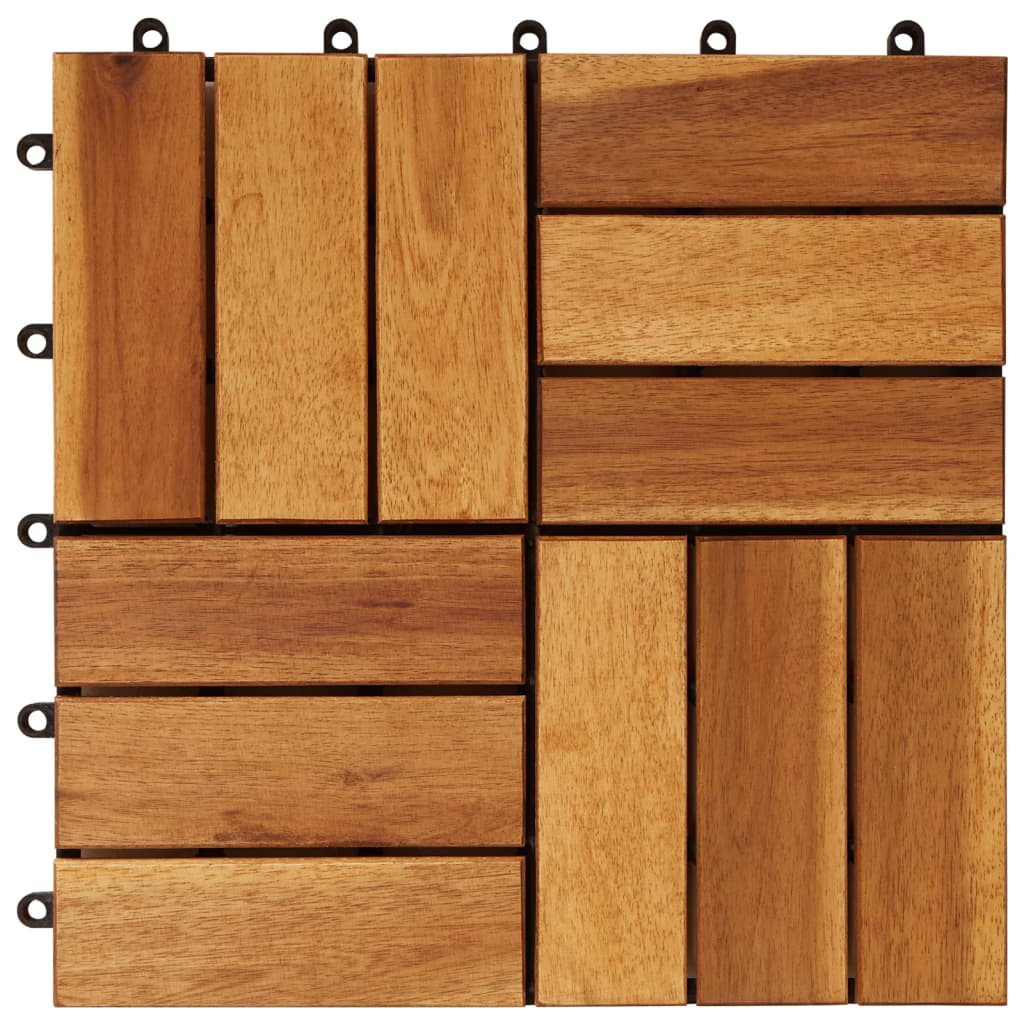 vidaXL Decking Tiles 11.8"x11.8" Acacia Set of 20