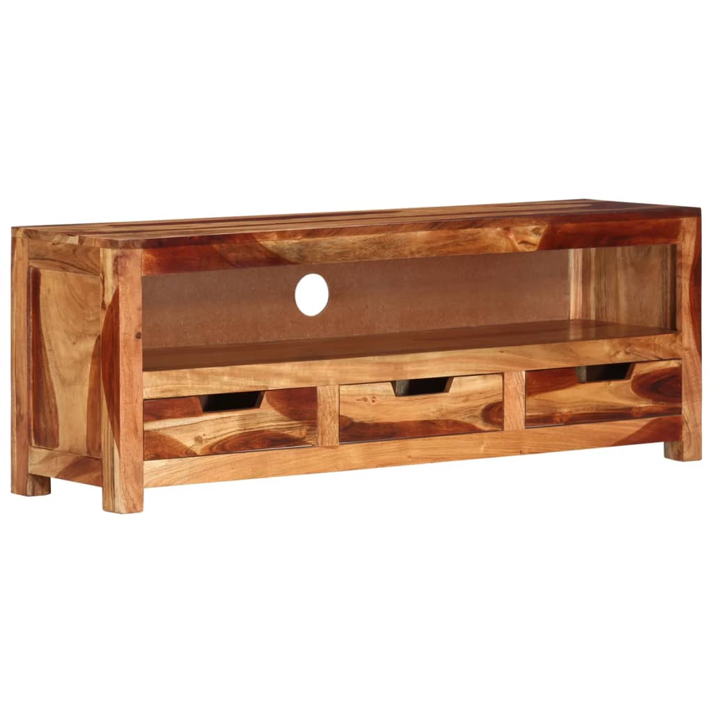 vidaXL TV Cabinet 43.3"x11.8"x15.7" Solid Wood Acacia