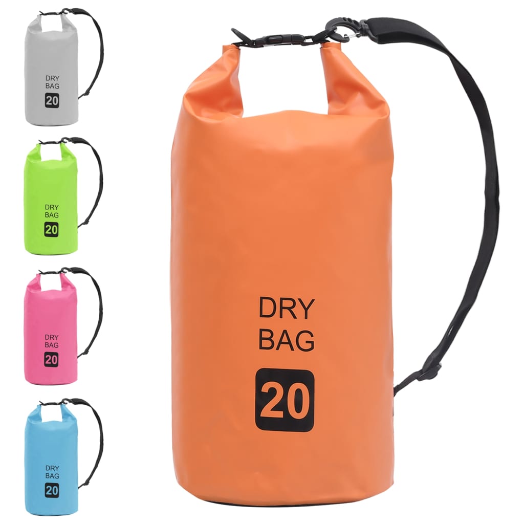 vidaXL Dry Bag Orange 5.3 gal PVC