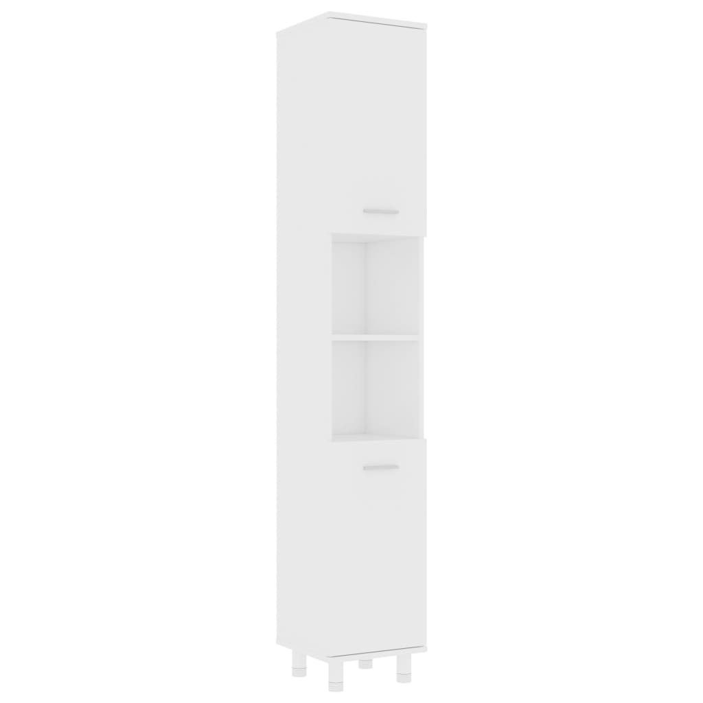 vidaXL Bathroom Cabinet White 11.8"x11.8"x70.5" Engineered Wood