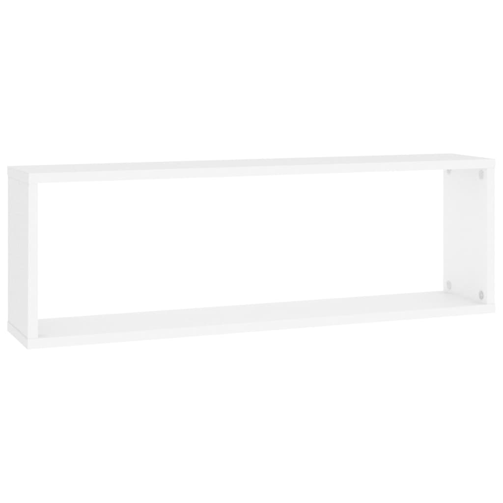 vidaXL Wall Cube Shelves 6 pcs White&Sonoma Oak 31.5"x5.9"x10.4" Engineered Wood