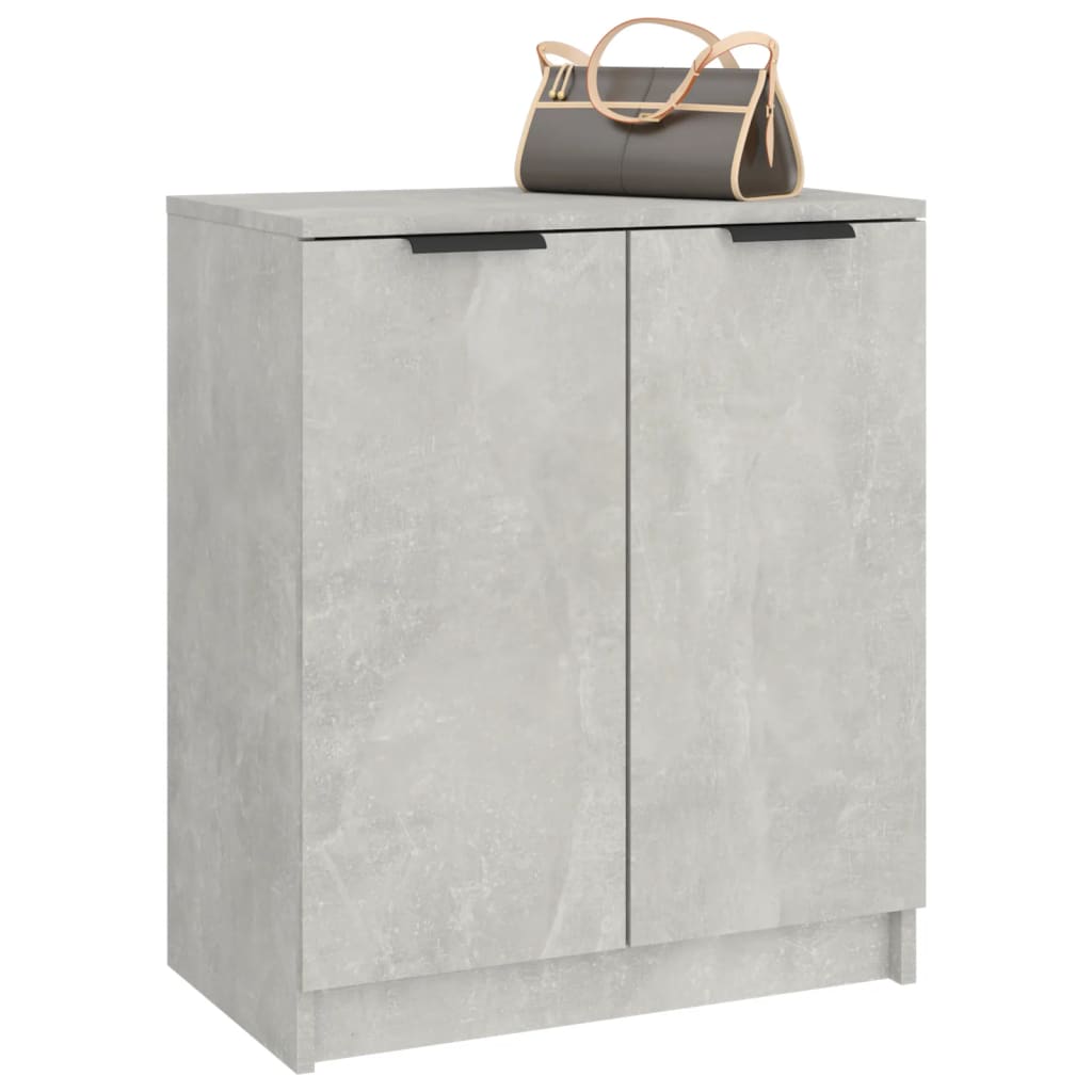 vidaXL Shoe Cabinet Concrete Gray 23.2"x13.8"x27.6" Engineered Wood
