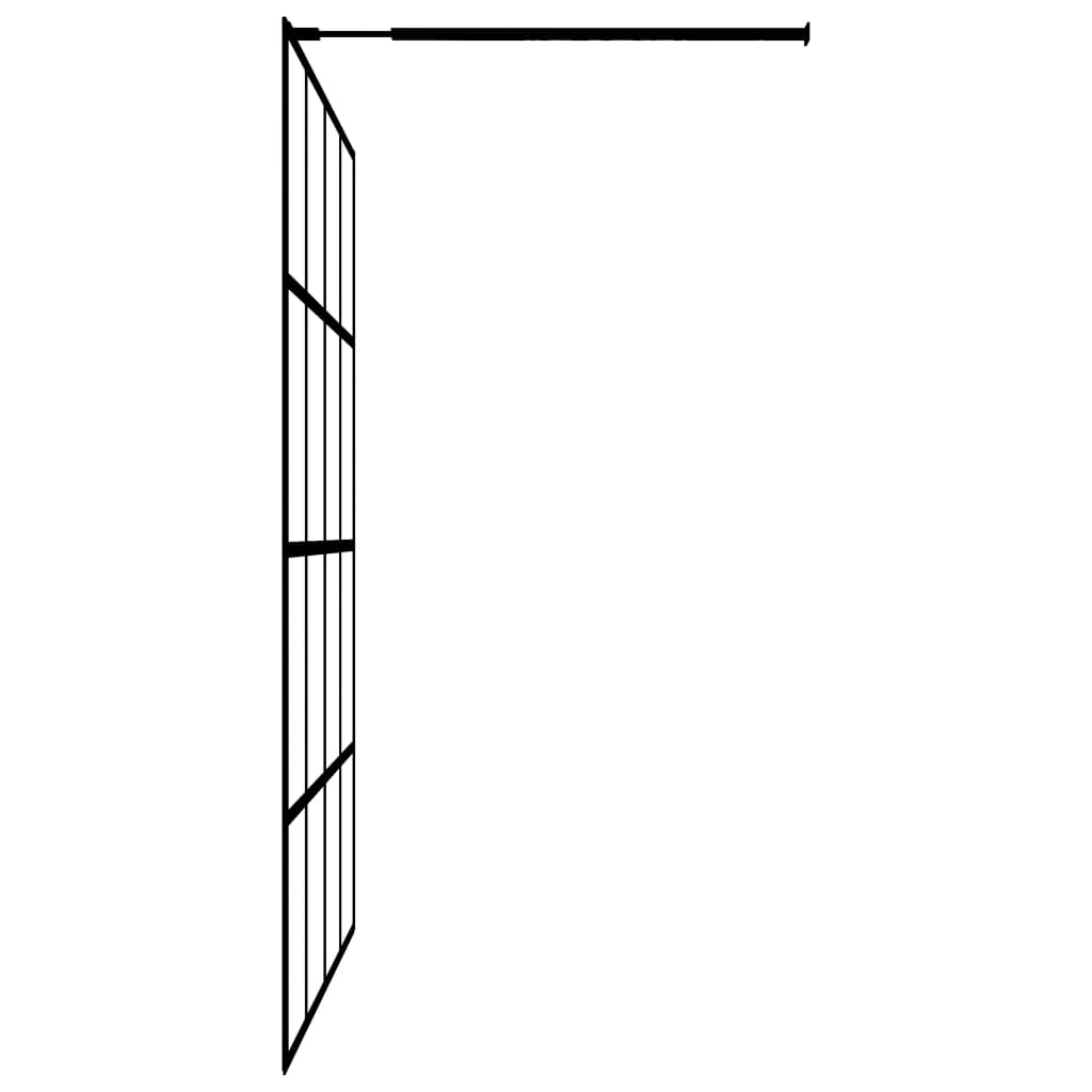 vidaXL Walk-in Shower Screen Frosted Tempered Glass 35.4"x76.8"