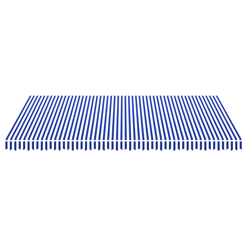 vidaXL Awning Top Sunshade Canvas Blue & White 196.9"x118.1"
