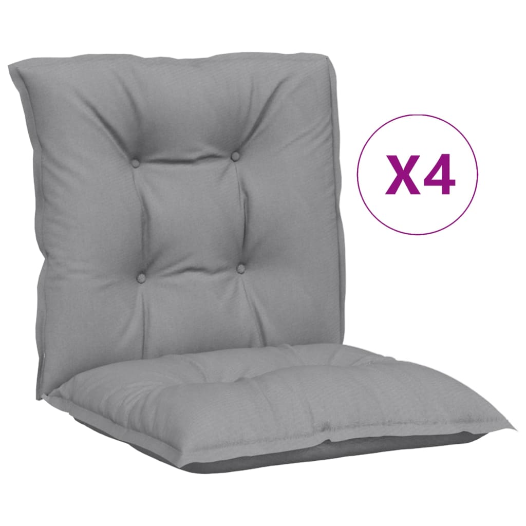 vidaXL Garden Chair Cushions 4 pcs Gray 39.4"x19.7"x2.8"