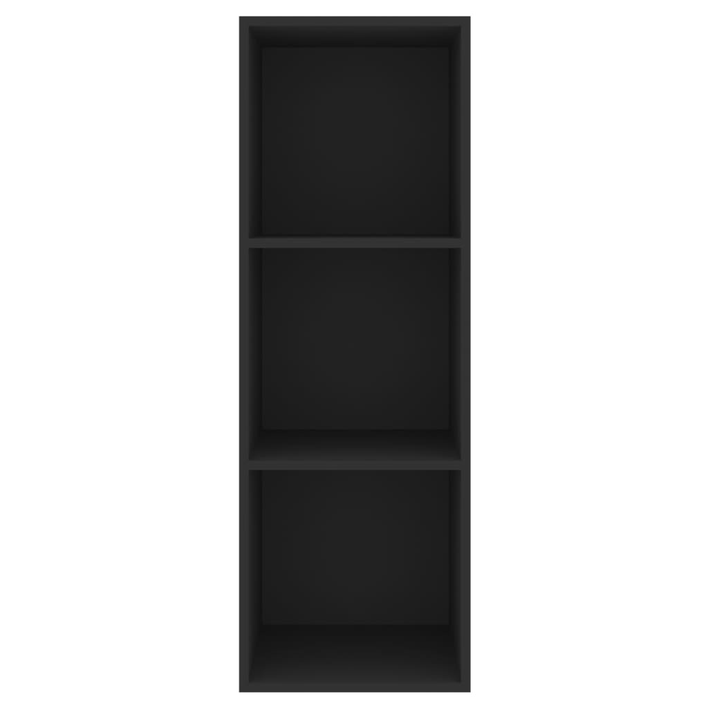 vidaXL Wall-mounted TV Cabinet Black 14.6"x14.6"x42.1" Chipboard