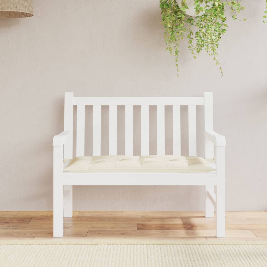 vidaXL Garden Bench Cushion Cream White 39.4"x19.7"x2.8" Oxford Fabric