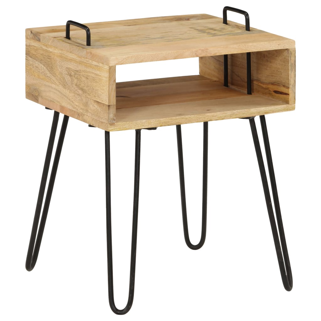 vidaXL Bedside Table Solid Mango Wood 15.7"x13.4"x18.5"