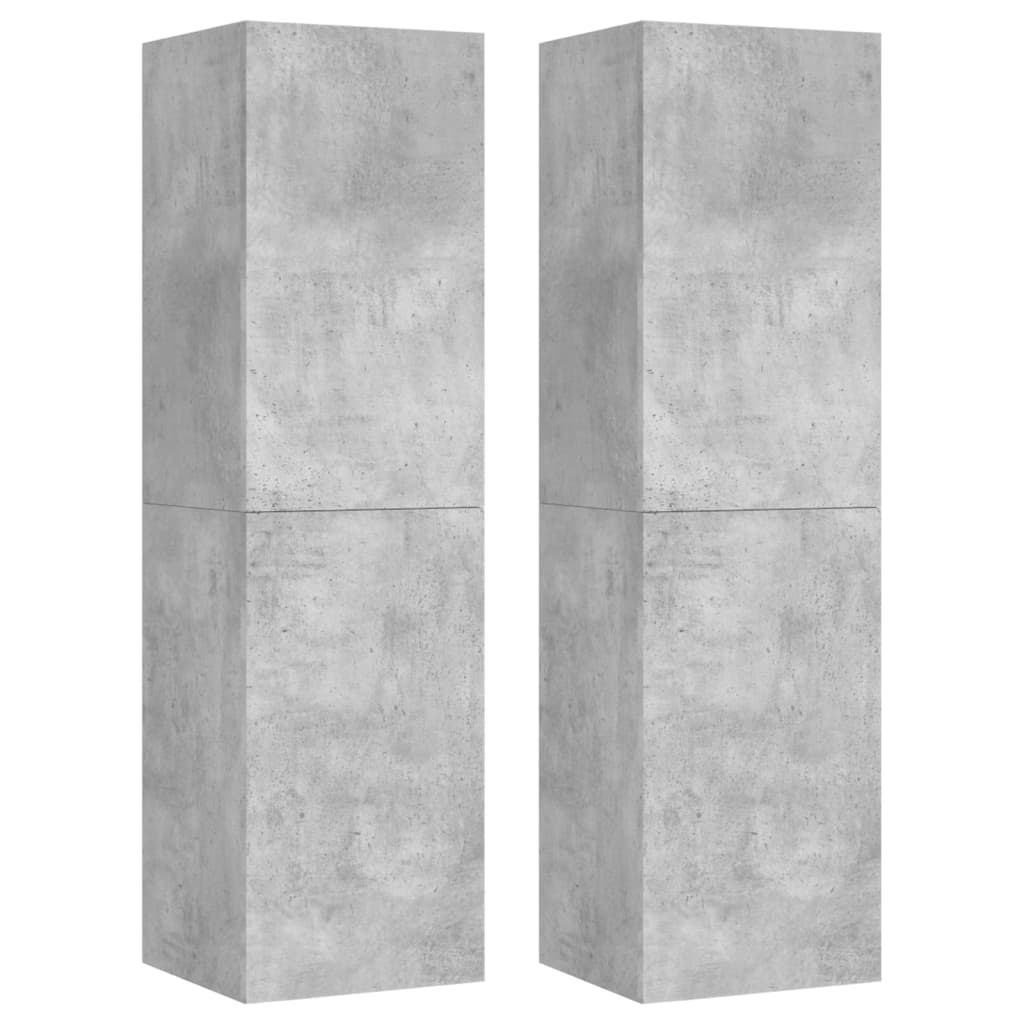vidaXL 4 Piece TV Cabinet Set Concrete Gray Engineered Wood
