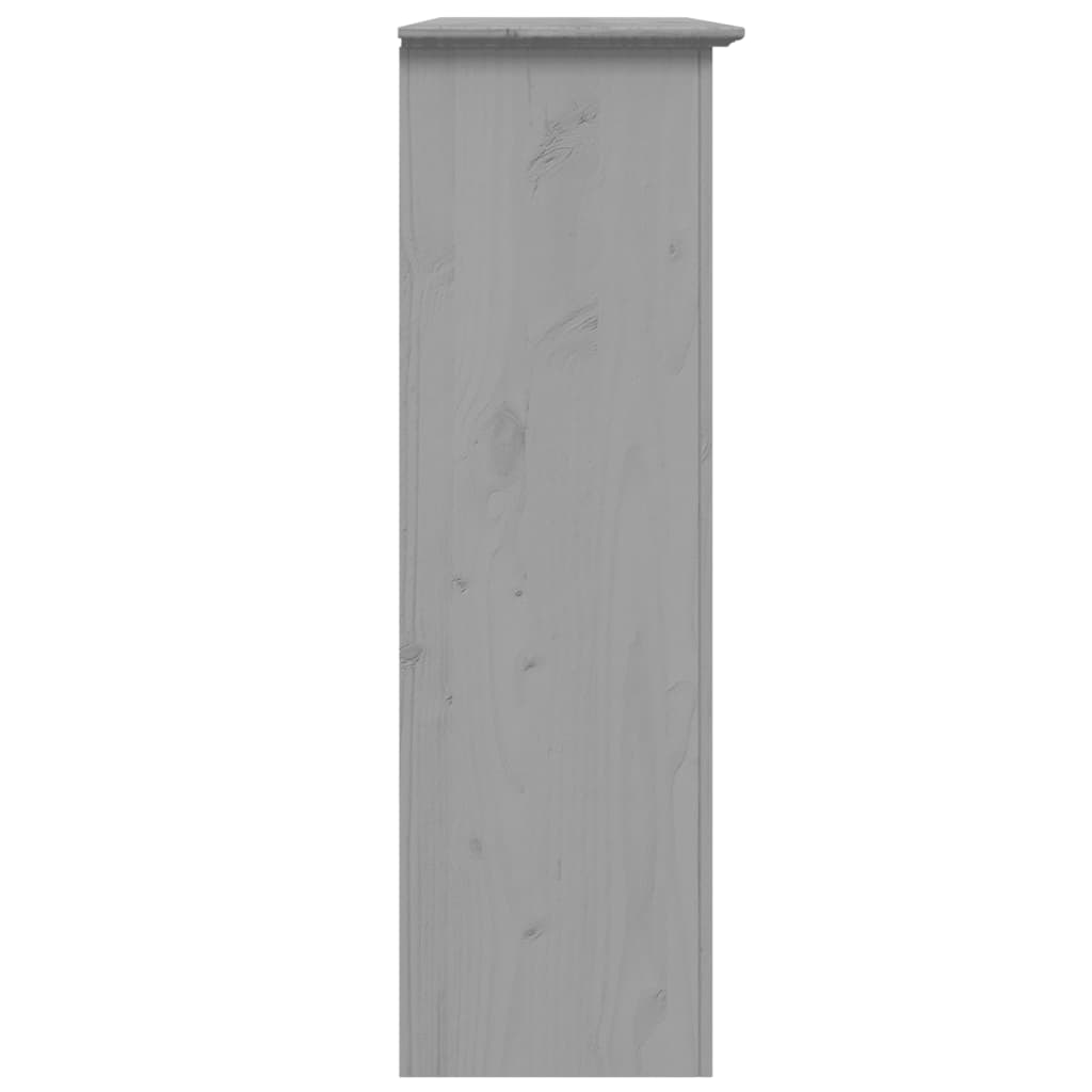 vidaXL Cabinet with Glass Doors BODO Gray Solid Wood Pine