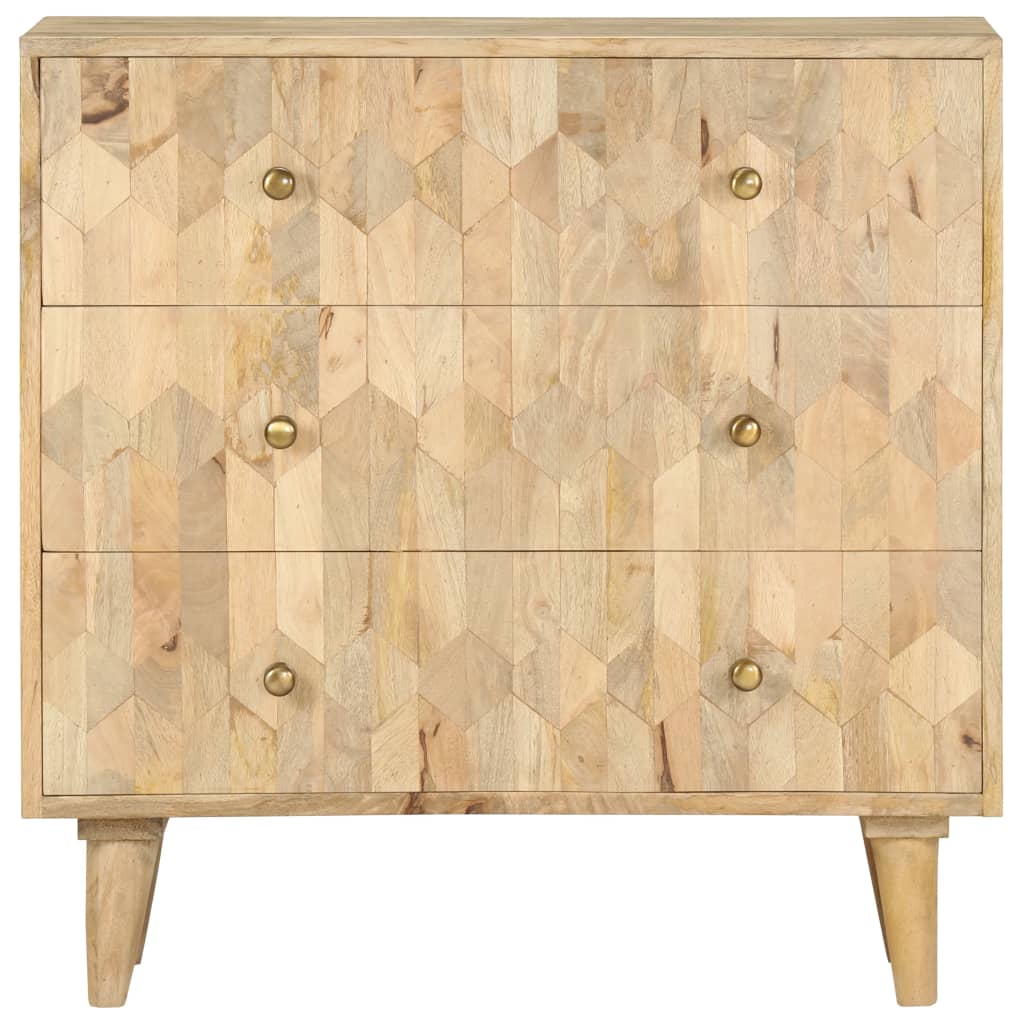 vidaXL Drawer Cabinet 29.5"x13.8"x29.5" Solid Mango Wood