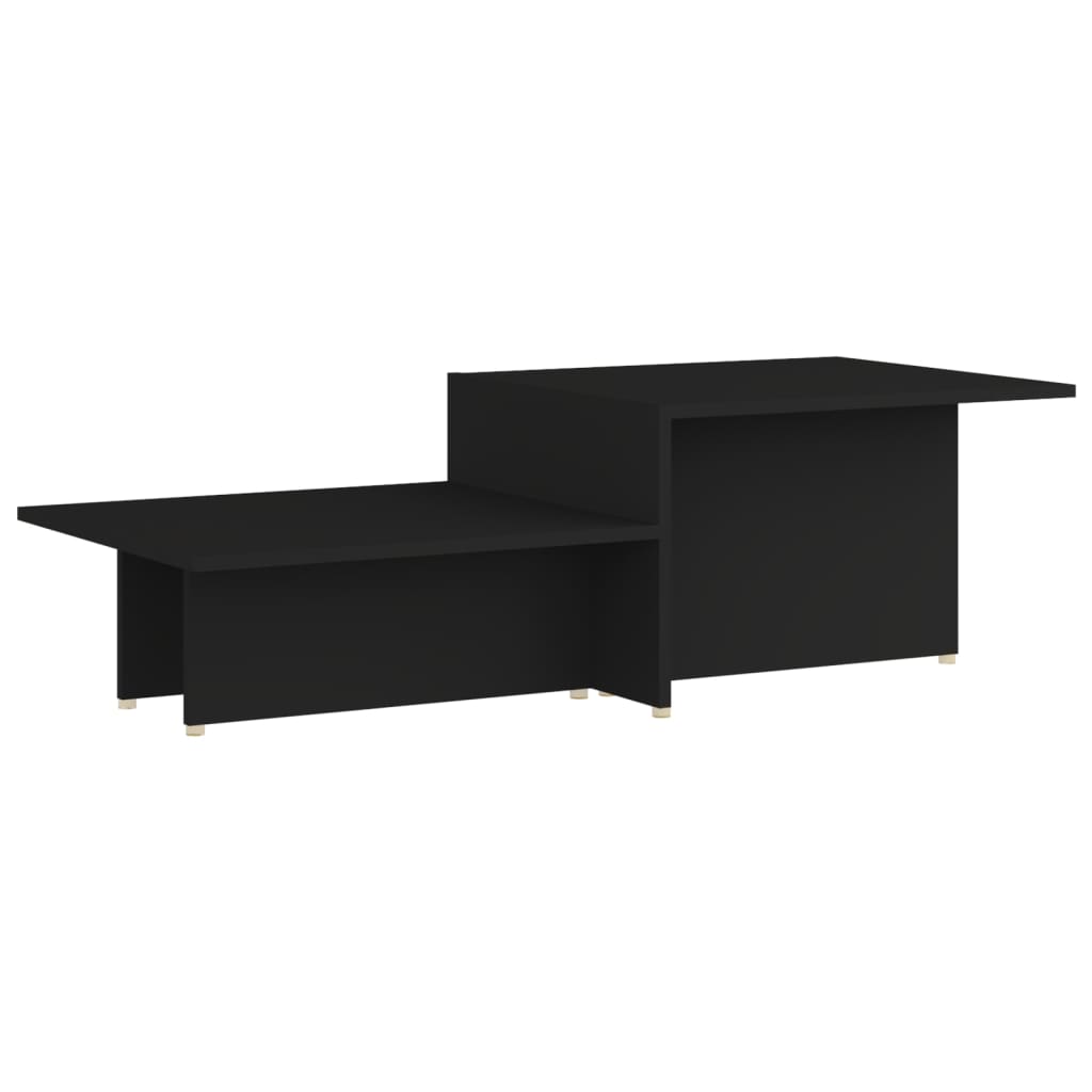vidaXL Coffee Table Black 43.9"x19.7"x13" Engineered Wood