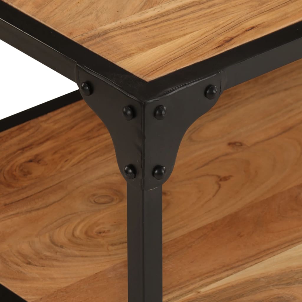 vidaXL Coffee Table 35.4"x17.7"x13.8" Solid Acacia Wood